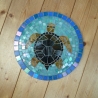 Mosaik  Garten Trittstein Dekostein rund Schildkröte