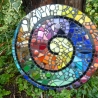 Mosaik  Garten Trittstein Farbverlauf Regenbogen Schnecke