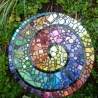 Mosaik  Garten Trittstein Farbverlauf Regenbogen Schnecke