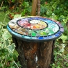 Mosaik  Garten Trittstein Farbverlauf Regenbogen Schnecke