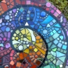 Mosaik  Garten Trittstein Farbverlauf Regenbogen Schnecke
