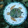 Mosaik  Garten Trittstein Dekostein rund Schildkröte