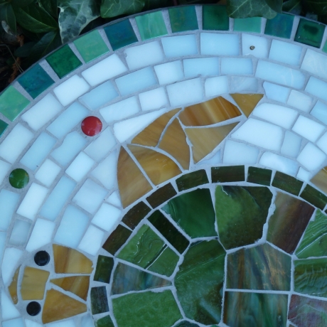 Mosaik  Garten Trittstein Dekostein rund Schildkröte