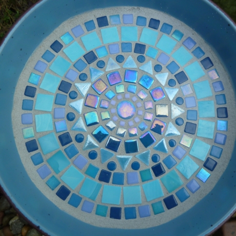 Mosaikschale Obstschale rund petrol türkis blau