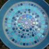 Mosaikschale Obstschale rund petrol türkis blau