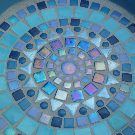 Mosaikschale Obstschale rund petrol türkis blau