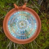 Mosaik Vogeltränke blau grün Keramik 