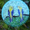 Mosaik  Garten Trittstein Mosaikbild Vogelpaar