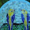 Mosaik  Garten Trittstein Mosaikbild Vogelpaar