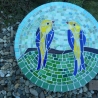 Mosaik  Garten Trittstein Mosaikbild Vogelpaar