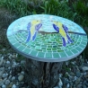 Mosaik  Garten Trittstein Mosaikbild Vogelpaar
