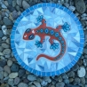 Mosaik  Garten Trittstein Mosaikbild Gecko Eidechse