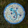 Mosaik  Garten Trittstein  Gecko Eidechse türkis