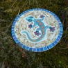 Mosaik  Garten Trittstein  Gecko Eidechse türkis