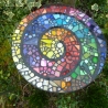 Mosaik  Garten Trittstein Farbverlauf Regenbogen Schnecke