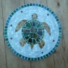 Mosaik  Garten Trittstein Dekostein rund Schildkröte