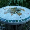 Mosaik  Garten Trittstein Dekostein rund Schildkröte