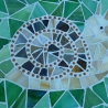 Mosaik  Garten Trittstein Dekostein rund Schnecke
