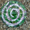 Mosaik  Garten Trittstein Dekostein rund Spirale
