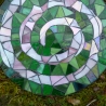 Mosaik  Garten Trittstein Dekostein rund Spirale