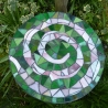 Mosaik  Garten Trittstein Dekostein rund Spirale