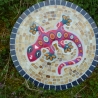 Mosaik  Garten Trittstein Mosaikbild Gecko Eidechse