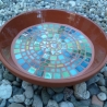 Mosaikschale Terracotta Schale rund grün petrol türkis 