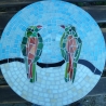 Mosaik  Garten Trittstein Mosaikbild Vogelpaar