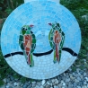 Mosaik  Garten Trittstein Mosaikbild Vogelpaar