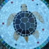Mosaik  Garten Trittstein Dekostein rund Schildkröte
