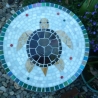 Mosaik  Garten Trittstein Dekostein rund Schildkröte