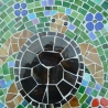 Mosaik  Garten Trittstein Dekostein rund Schildkröte