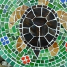 Mosaik  Garten Trittstein Dekostein rund Schildkröte