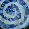 Mosaik  Garten Zierstein Dekostein rund Spirale