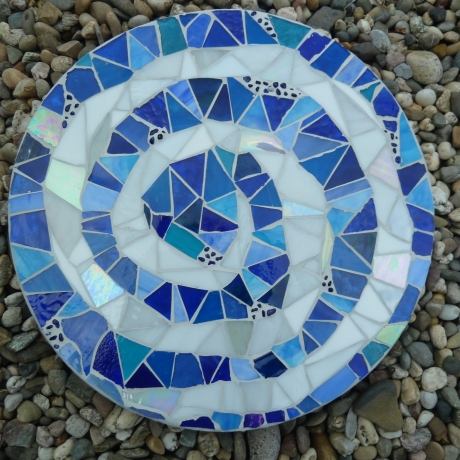 Mosaik  Garten Zierstein Dekostein rund Spirale