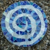 Mosaik  Garten Zierstein Dekostein rund Spirale