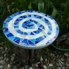 Mosaik  Garten Zierstein Dekostein rund Spirale