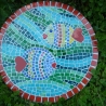 Mosaik  Garten Trittstein Herz Fische 