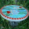 Mosaik  Garten Trittstein Herz Fische 