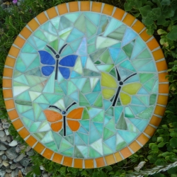 Mosaik  Garten Trittstein Schmetterlinge