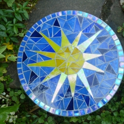 Mosaik  Garten Trittstein suncatcher Sonne