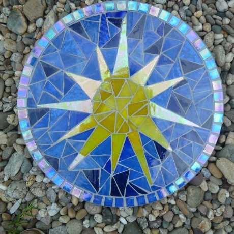 Mosaik  Garten Trittstein suncatcher Sonne