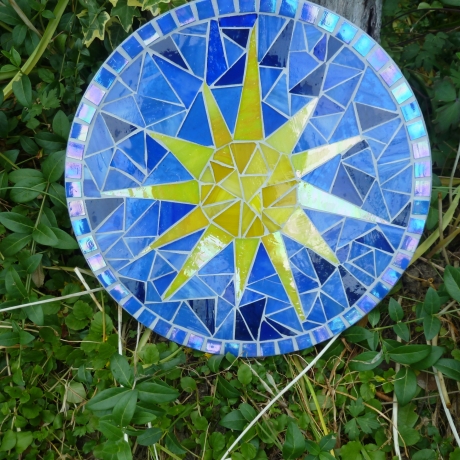 Mosaik  Garten Trittstein suncatcher Sonne