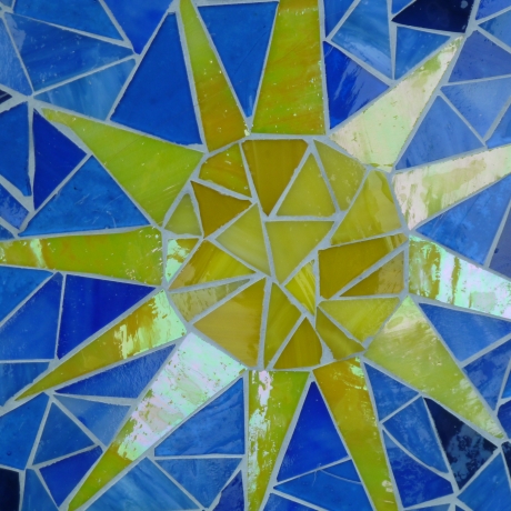Mosaik  Garten Trittstein suncatcher Sonne