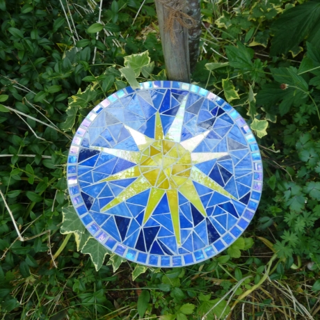 Mosaik  Garten Trittstein suncatcher Sonne