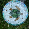 Mosaik  Garten Trittstein Dekostein rund Schildkröte