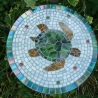 Mosaik  Garten Trittstein Dekostein rund Schildkröte