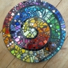 Mosaik  Garten Trittstein Farbverlauf Regenbogen Schnecke