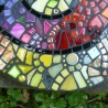 Mosaik  Garten Trittstein Farbverlauf Regenbogen Schnecke