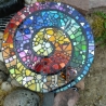 Mosaik  Garten Trittstein Farbverlauf Regenbogen Schnecke